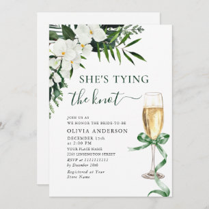 Convites Chá de panela Boêmia das Orquídeas Brancas Elegant