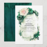 Chá de panela Boêmico Floral Verde-Escuro e Rosa