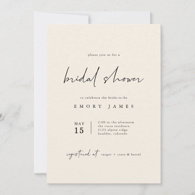 Convites Chá de panela Bohemian Branco (Frente)