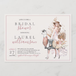 Convites Chá de panela Boho Bride e Formal Llama