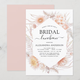 Convites Chá de panela Boho Chic Luncheon Dusty Deserto Ros