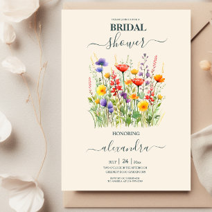 Convites Chá de panela Boho Country de Casamento de Flores 