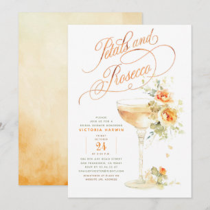 Convites Chá de panela Boho Floral e Prosecco