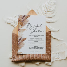 Convites Chá de panela Boho Pampas Grass