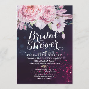 Convites Chá de panela Boho Penas Florais e Luzes Puras