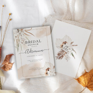 Convites Chá de panela Bohoemian Floral Boho Elegante