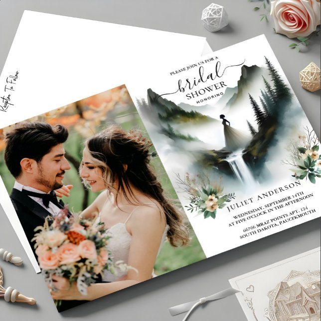 Convites Chá de panela Bonito da câmera do Enfumaçado Mount (Criador carregado)