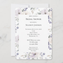 Convites Chá de panela bonito das flores de Lavanda de marf