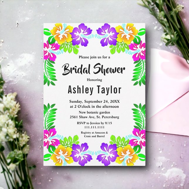 Convites Chá de panela Botânico Tropical Moderno (Criador carregado)