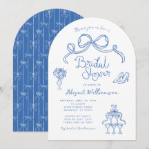 Chá de panela Branco Branco Branco Azul Desenho Da