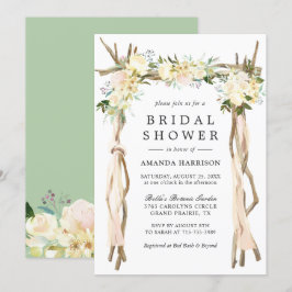 Convites Chá de panela Branco da Costa do Marfim, Arco Flor