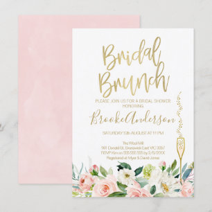 Convites Chá de panela Bridal Rosa Floral