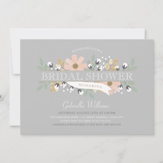 Convites Chá de panela brilhante (Frente)