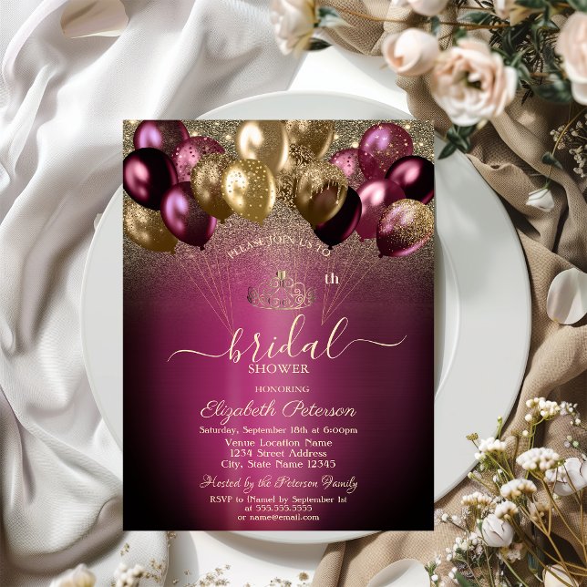 Convites Chá de panela brilhante dos balões (Criador carregado)