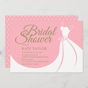 Convites Chá de panela brilhante elegante cor-de-rosa