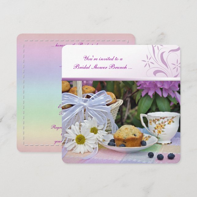 Convites Chá de panela Brunch (Frente/Verso)