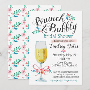 Convites Chá de panela Brunch e Bubble