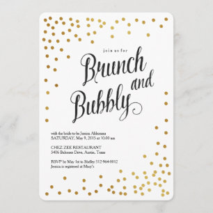 Convites Chá de panela Brunch e Bubble