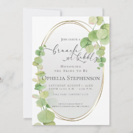 Convites CHÁ DE PANELA | Brunch e Bubble Eucalyptus