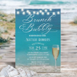 Convites Chá de panela Brunch e Bubble Summer Beach<br><div class="desc">Convites de chá de panela Florais de Verão de Praia de Brunch e Bubble Baby.</div>