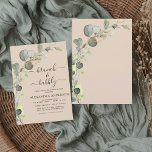 Convites Chá de panela Brunch e Bubble Terracotta<br><div class="desc">Brunch e Bubble Eucalyptus Terracotta Greenery Succulent Botanical Watercolor Emerald Green Spring Wedding em fundo branco - inclui uma magnífica e elegante tipografia de roteiro com folhas botânicas modernas e verde para a festa especial Bride Be.</div>