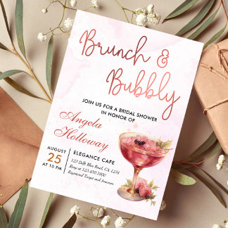 Convites Chá de panela Brunch e Bubbles
