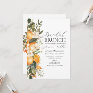 Convites Chá de panela Brunch Floral Bachelorette Fruta