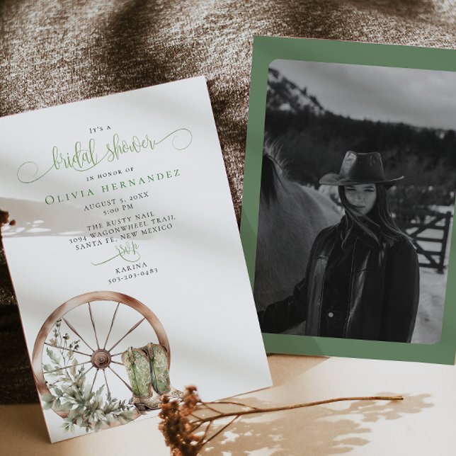 Convites Chá de panela caligráfico Russo Ocidental (Criador carregado)