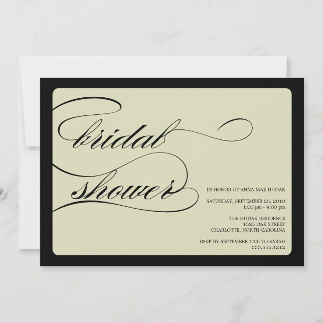 Convites chá de panela {calligraphy} (Frente)