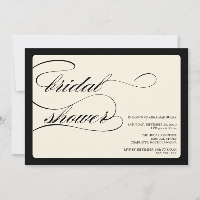 Convites chá de panela {calliographic} (Frente)