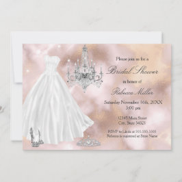 Convites Chá de panela Casamento Beige Marble White