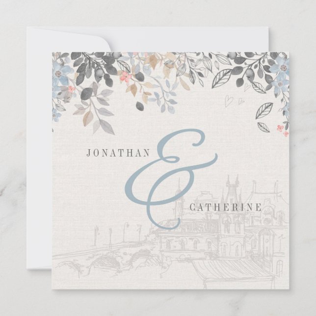 Convites Chá de panela Charm do Velho Mundo (Verso)