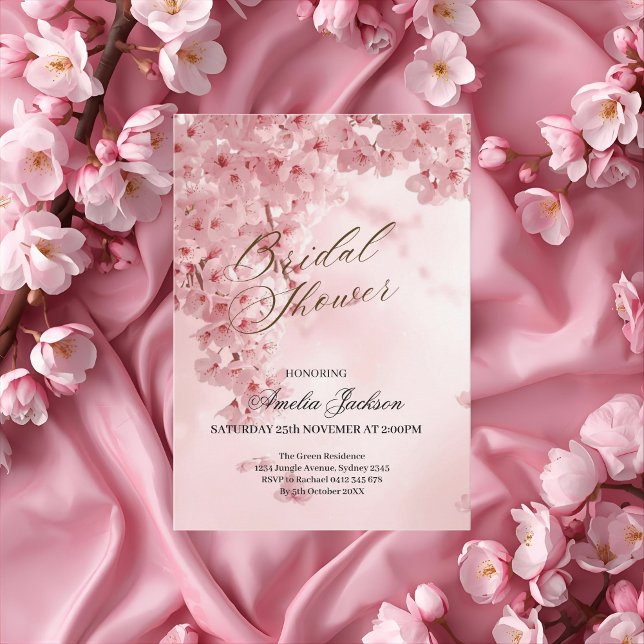 Convites Chá de panela Cherry Blossom Delight (Criador carregado)