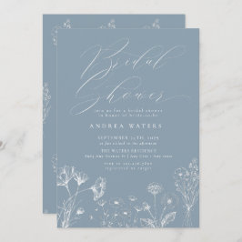 Convites Chá de panela Chic Boho de Flor Selvagem