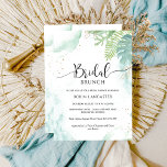 Convites Chá de panela Chic/Brunch Blue e Green Greenery<br><div class="desc">Chá de panela/brunch/ casais maravilhosos convite para chá com elegante verde e azul e delicadas manchas de aquarela mostrando os detalhes do seu evento. "Bridal" na caligrafia moderna escrita à mão. Capacidade de alterar o texto "Brunch" para "chá", "chá casal"... para atender às necessidades do evento usando a caixa de...</div>