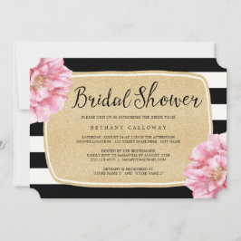 Convites Chá de panela Chic Floral / Champanhe