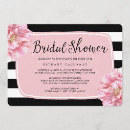 Convites Chá de panela Chic Floral / Rosa