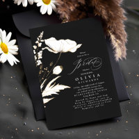 Chá de panela Chic Negro Elegante Dourado de Flore