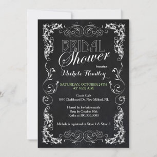 Convites Chá de panela chique do quadro do olhar do vintag