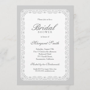 Convites Chá de panela cinzento criativo original do