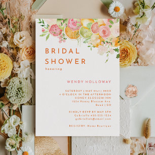 Convites Chá de panela Citrus Watercolor