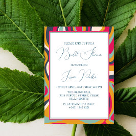 Convites Chá de panela Clássico Marmoreado Moderno