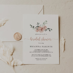 Convites Chá de panela Clássico Rosa Rosa Rosa Rosa Rosa Ro