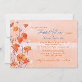 Convites Chá de panela Colorido de Salmão Vermelho