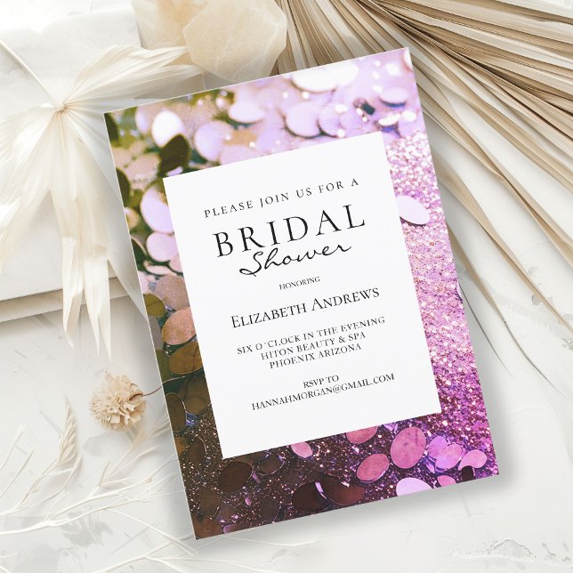 Convites Chá de panela com brilho (Criador carregado)