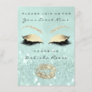 Convites Chá de panela com brilho verde de 16 minutos