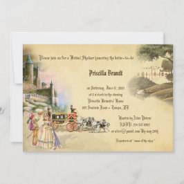 Convites Chá de panela, conto de fadas Fantasia, romântico