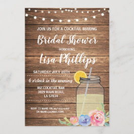 Convites Chá de panela Convidar Fazer Jar Cocktail