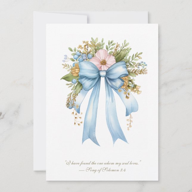 Convites Chá de panela Cristão Elegante Arco Floral (Verso)