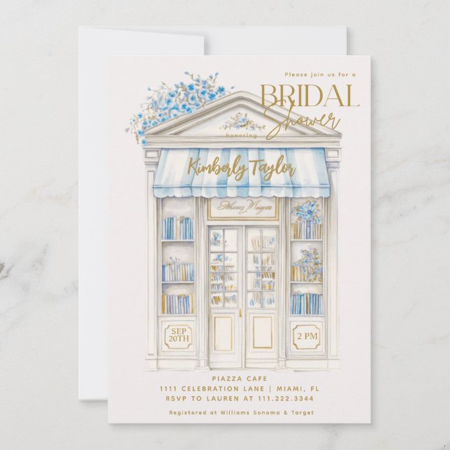 Convites Chá de panela da Biblioteca da Livraria Azul do Li (Frente)